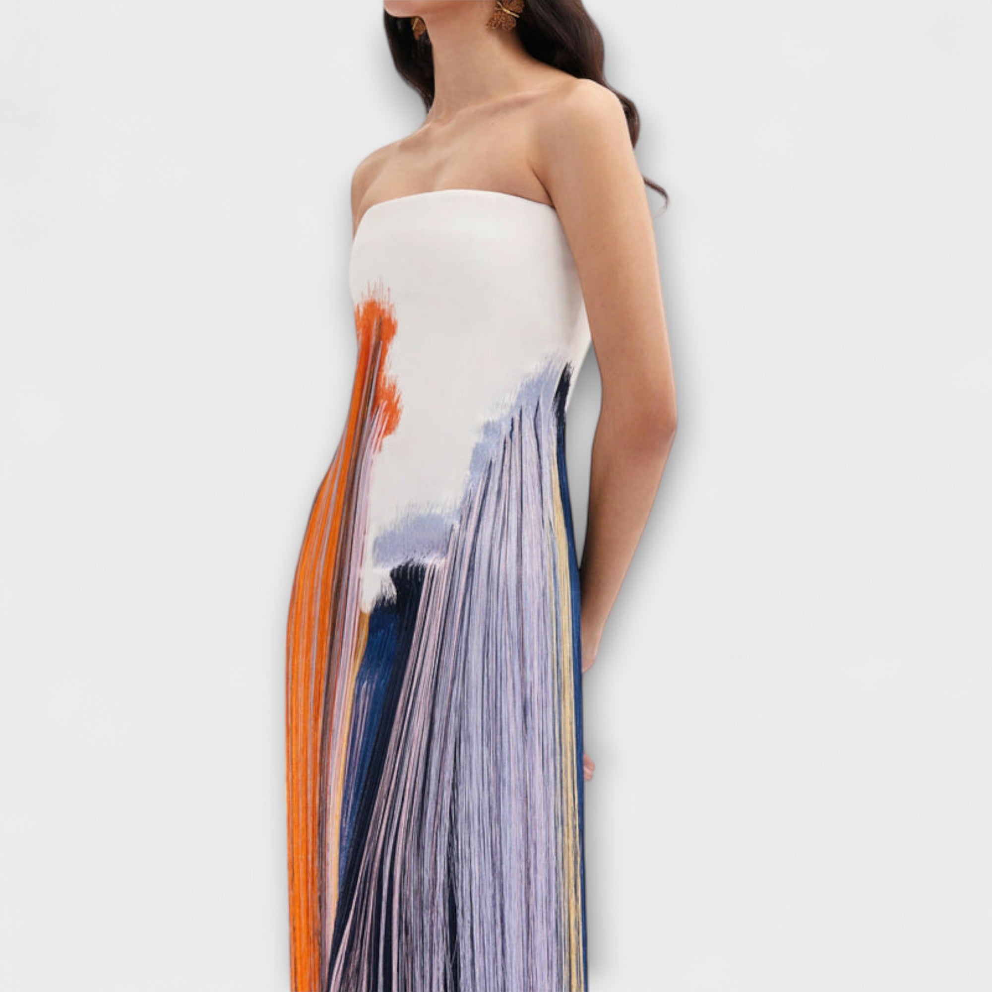 Summer - Stylish Colorblock Dress with Trendy Tassels