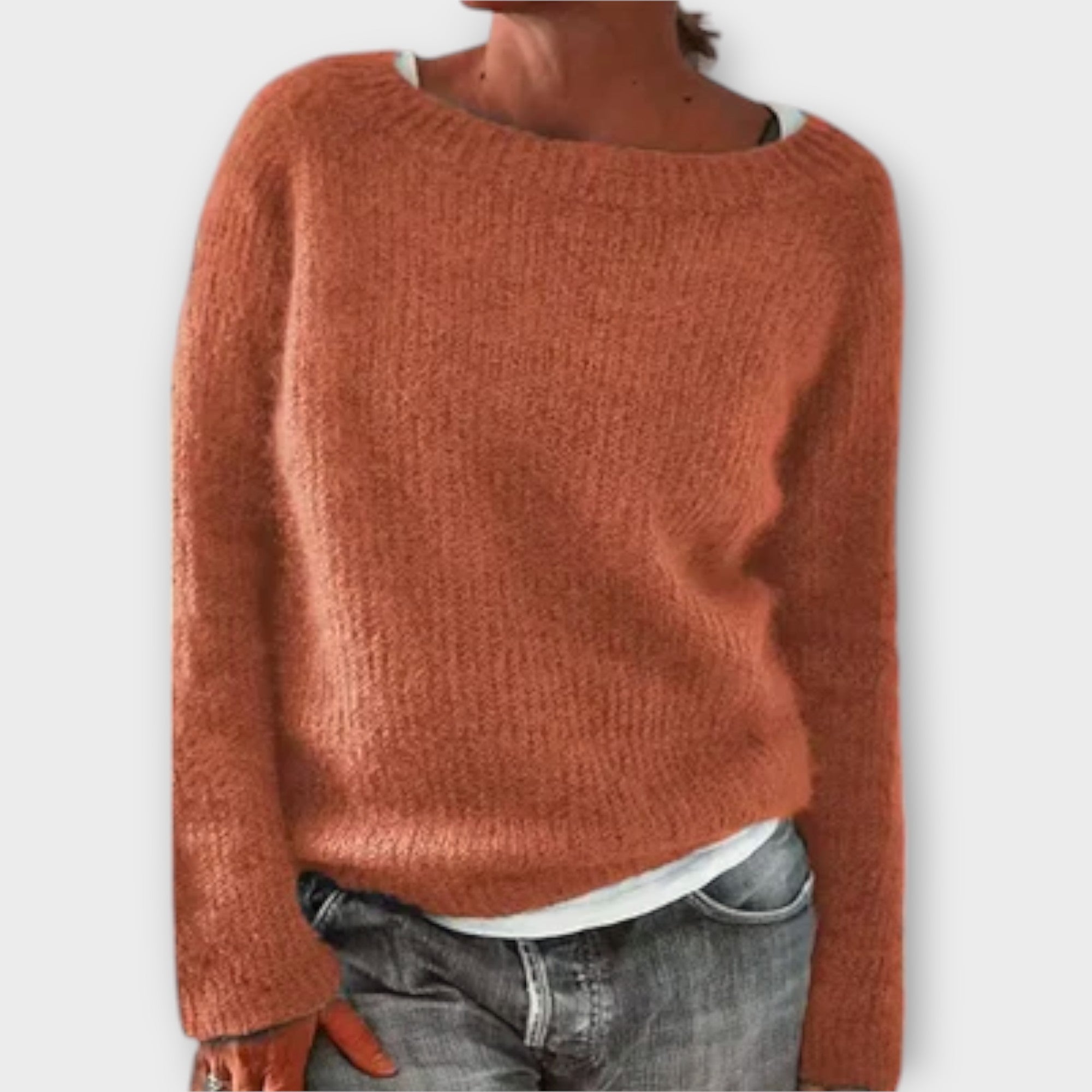 Regine – Solid Color Knit Sweater