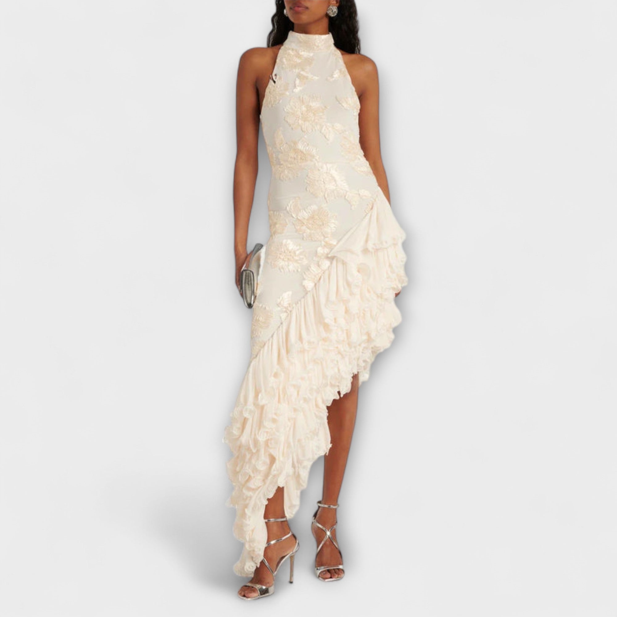 Karen - Maxi Dress with Floral Applications