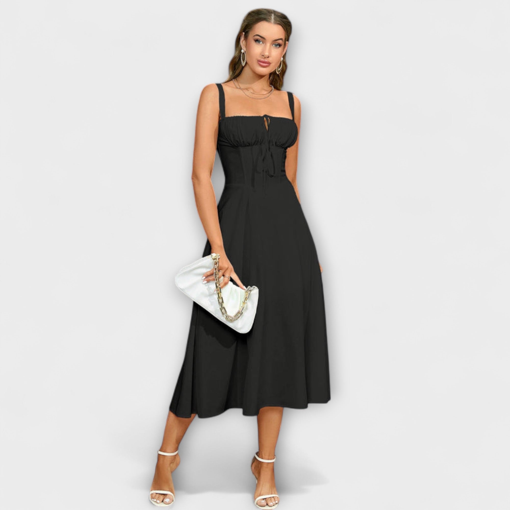 Hope - Ruffled Top Dress with Slit Detail