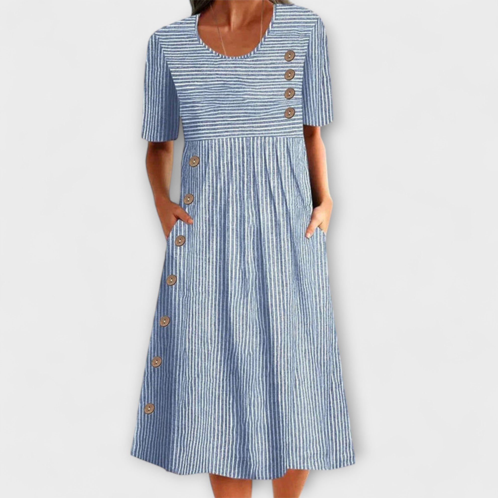 Luisa – Striped Premium Midi Dress