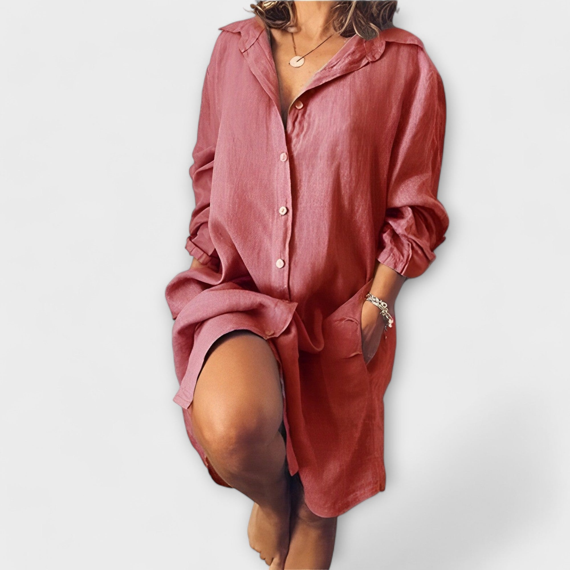 Casual Linen Blouse for Everyday Wear