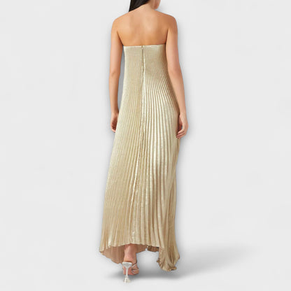 Michelle - Sweetheart Maxi Dress in Orange Floral