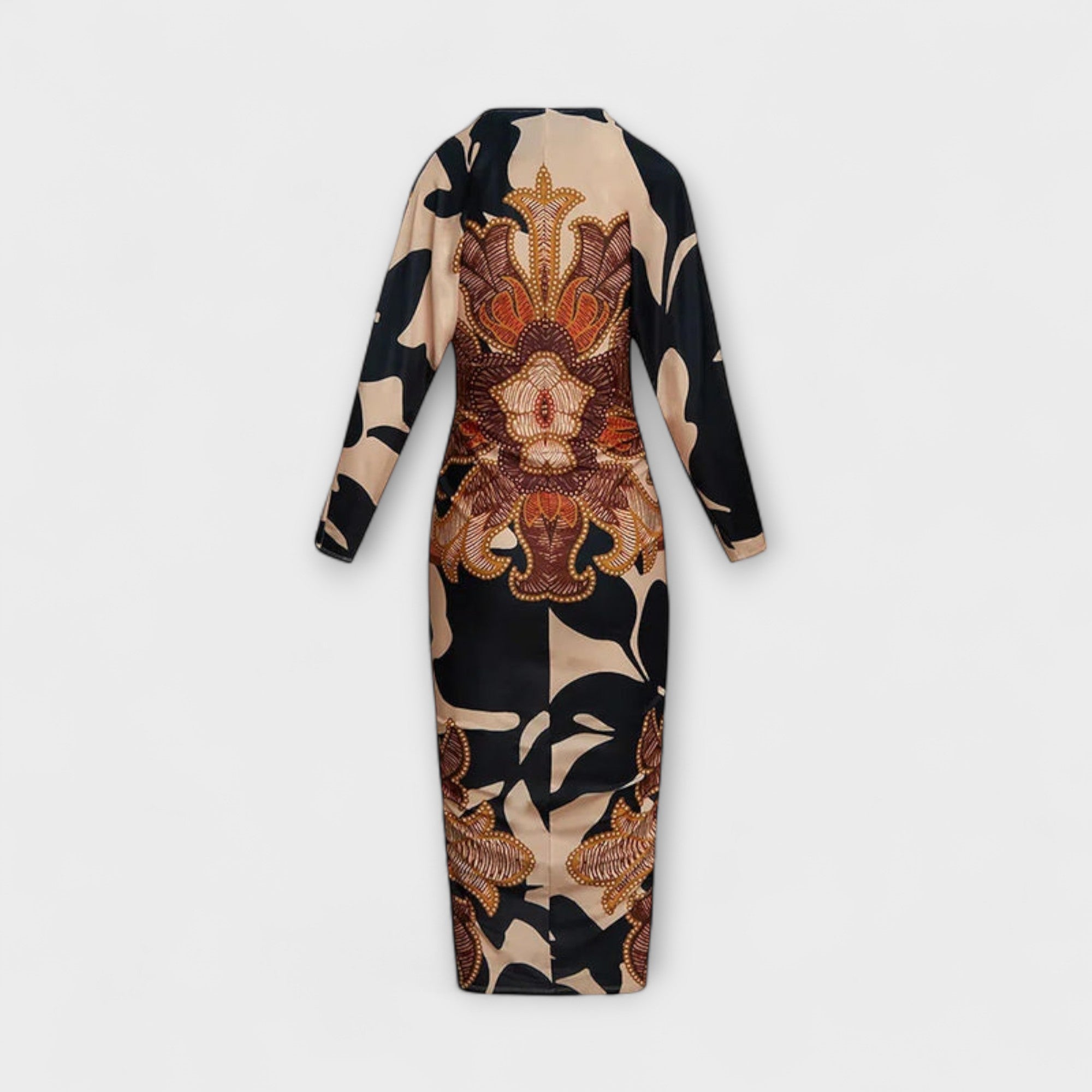 Cleo - Unique Dolman Midi Dress with Brazilian Print