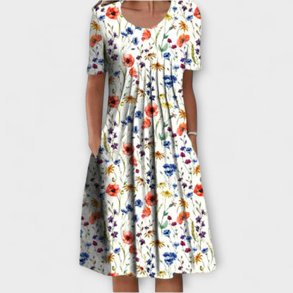 Emelie – Stylish Layered Dress with Tummy Control