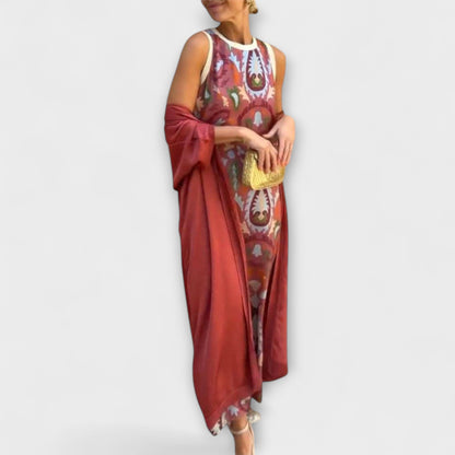 Selviane - Maxi Dress with Matching Cardigan