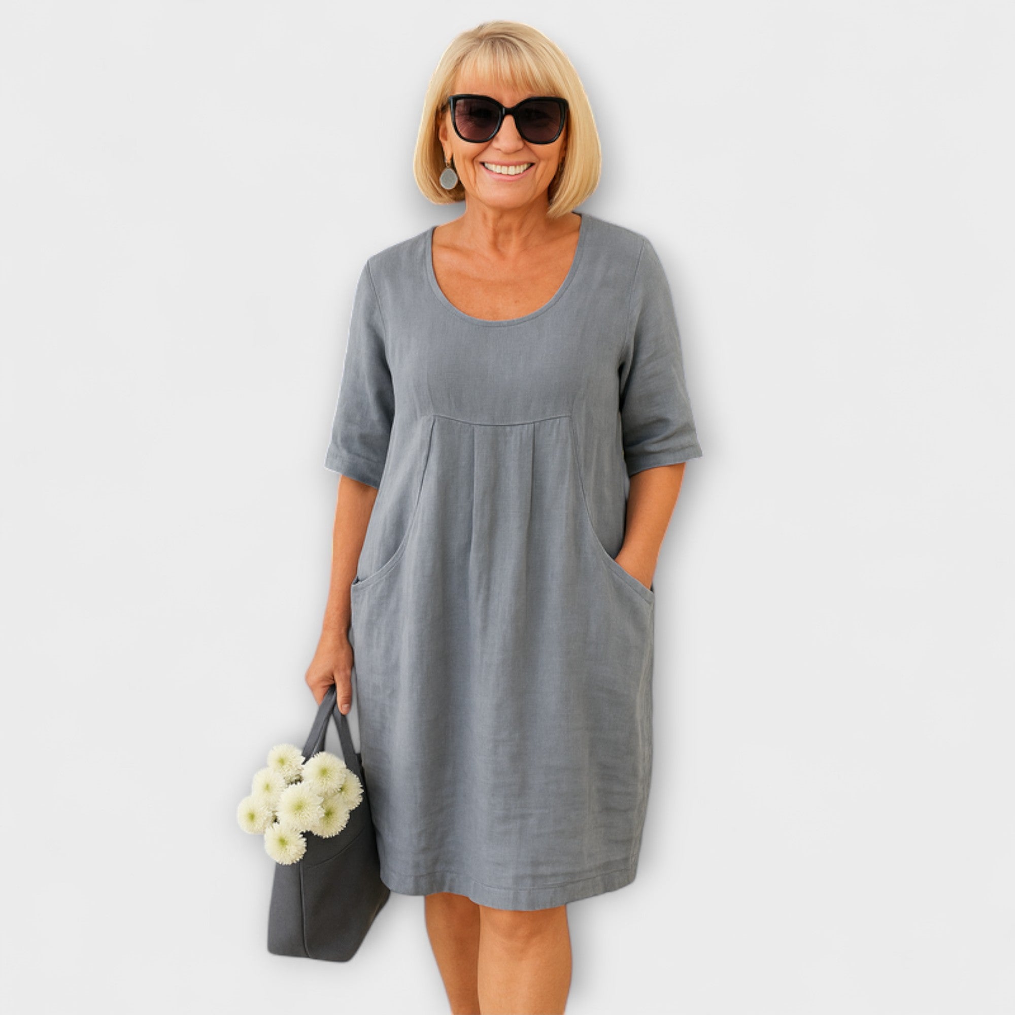 Marley - Casual Linen Dress with Pockets