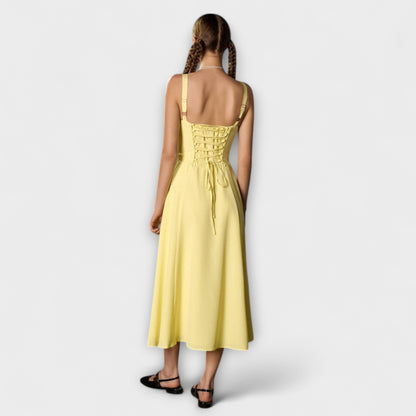 Hope - Ruffled Top Dress with Slit Detail