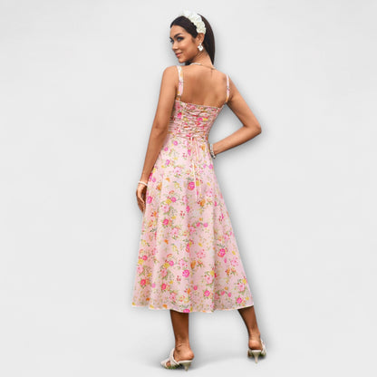 Hope - Ruffled Top Dress with Slit Detail