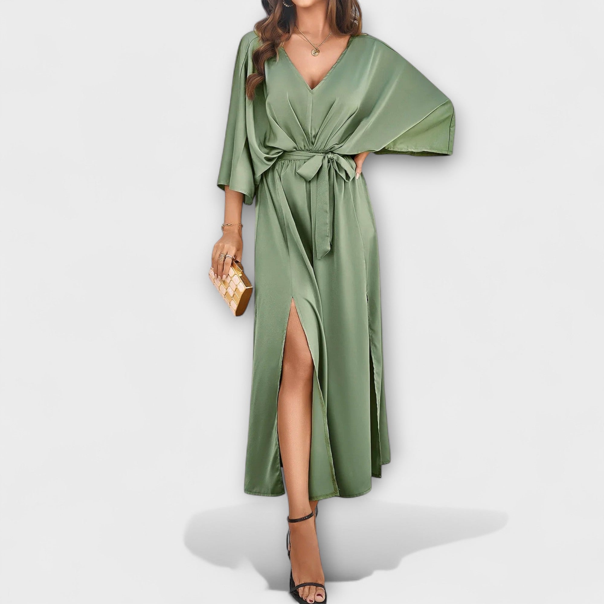 Sabrina - Maxi Dress with V-Neck