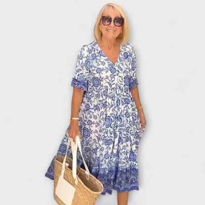 Caitlin - Graceful Floral Dress with an Airy Design