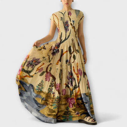 Amara - Folding Dress with Animal Print