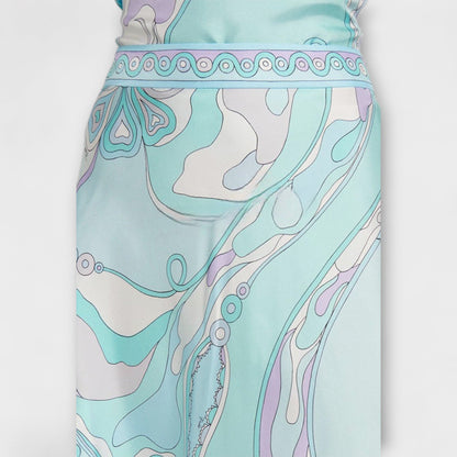 Everly - Set of Halter Top and Asymmetrical Midi Skirt