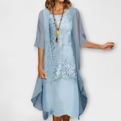 Danielle - Elegant Two-Piece Chiffon Dress